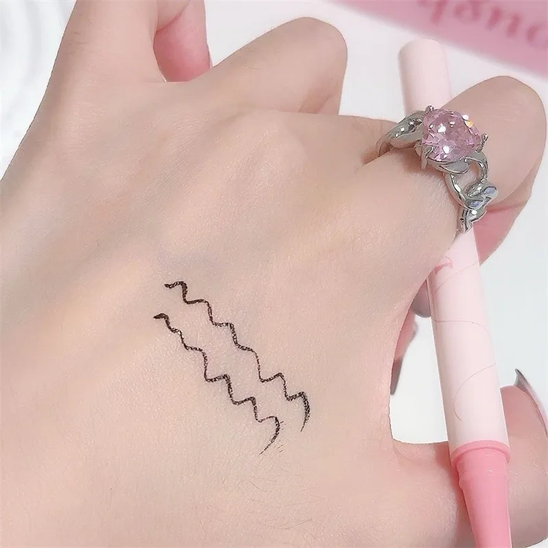 Anfänger-Eyeliner Flüssigstift Ultrafeine 0,01mm Spitze Wasserfest & Schweißresistent Brauner Make-up Wimpernverstärker Tierversuchsfrei Reisegröße