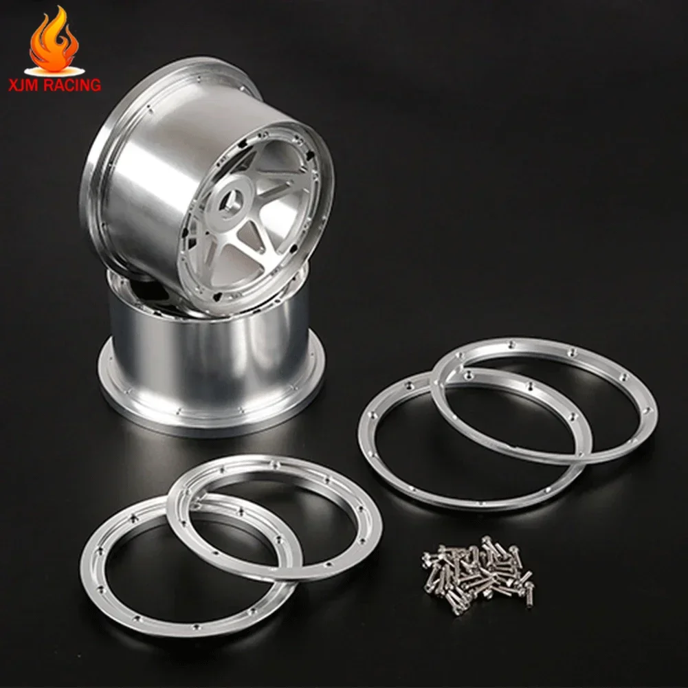 Rc Auto CNC Voor- of Achterwiel Hub met Beadlock Kit voor 1/5 Kingmotor Hpi Rovan Rofun Baja 5b Ss Buggy 2.0 Onderdelen