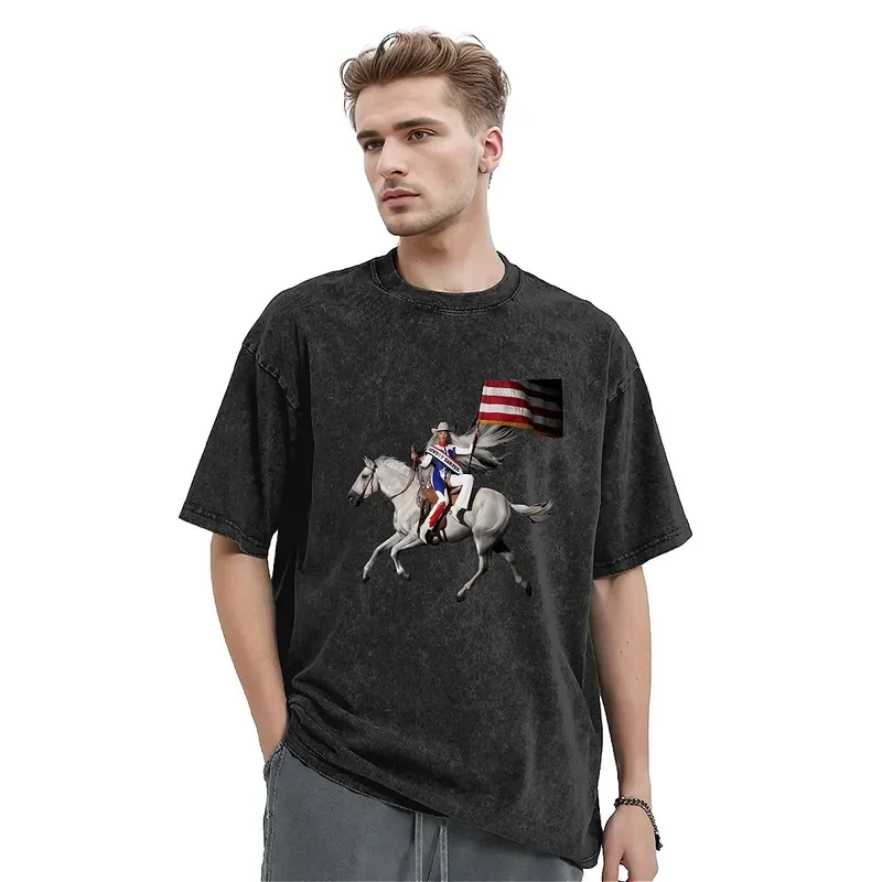 Cowboy Carter Beyonce Music Album T Shirt Singer Hip Hop T-Shirts Short Sleeve Tops Summer Casual O Neck Oversized Clothing