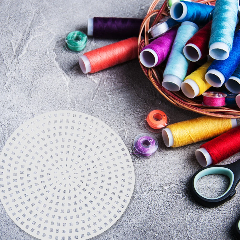 

12Pcs Creative Mesh Sheets for Cross Stitch Sewing Durable Plastic Craft Material Reusable Weaving Projects Plastic Mesh Sheet