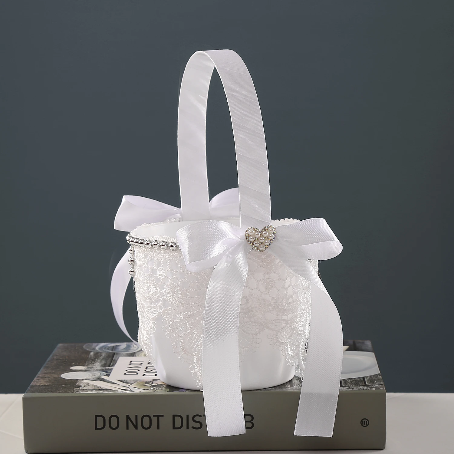Beautiful Bridesmaid Flower Girl Basket for Wedding Ceremony Elegant Accessory for Brides