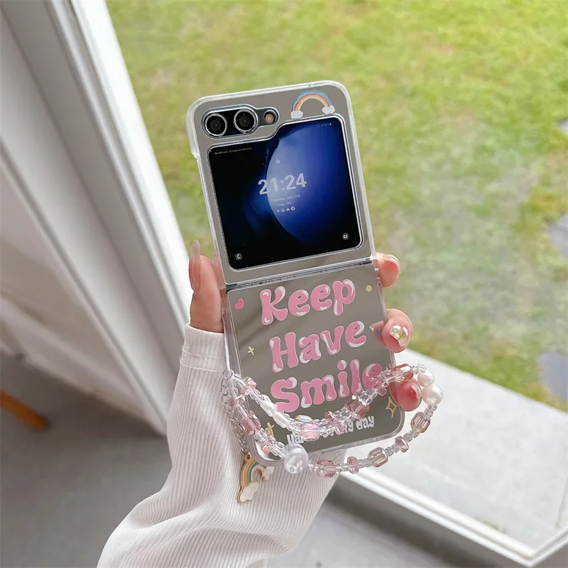 Regenbogens piegel Handy hülle für Samsung Galaxy Z Flip 6 5 4 3 Schutzhülle für ZFlip4 ZFlip5 ZFlip6 Hülle