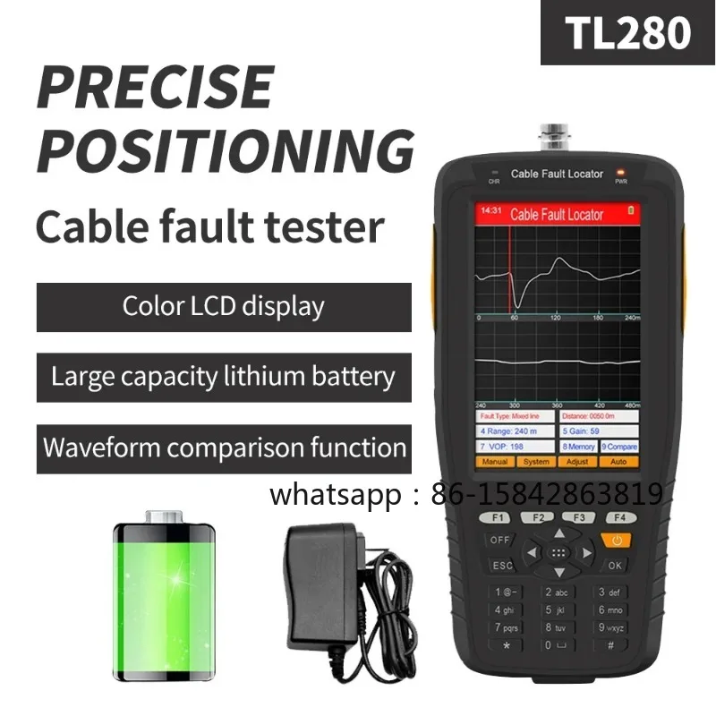 TL280 Cable Fault Tester TDR Locator Coaxial Communication Wire Locater 1~8km Circuit Breaker Finders