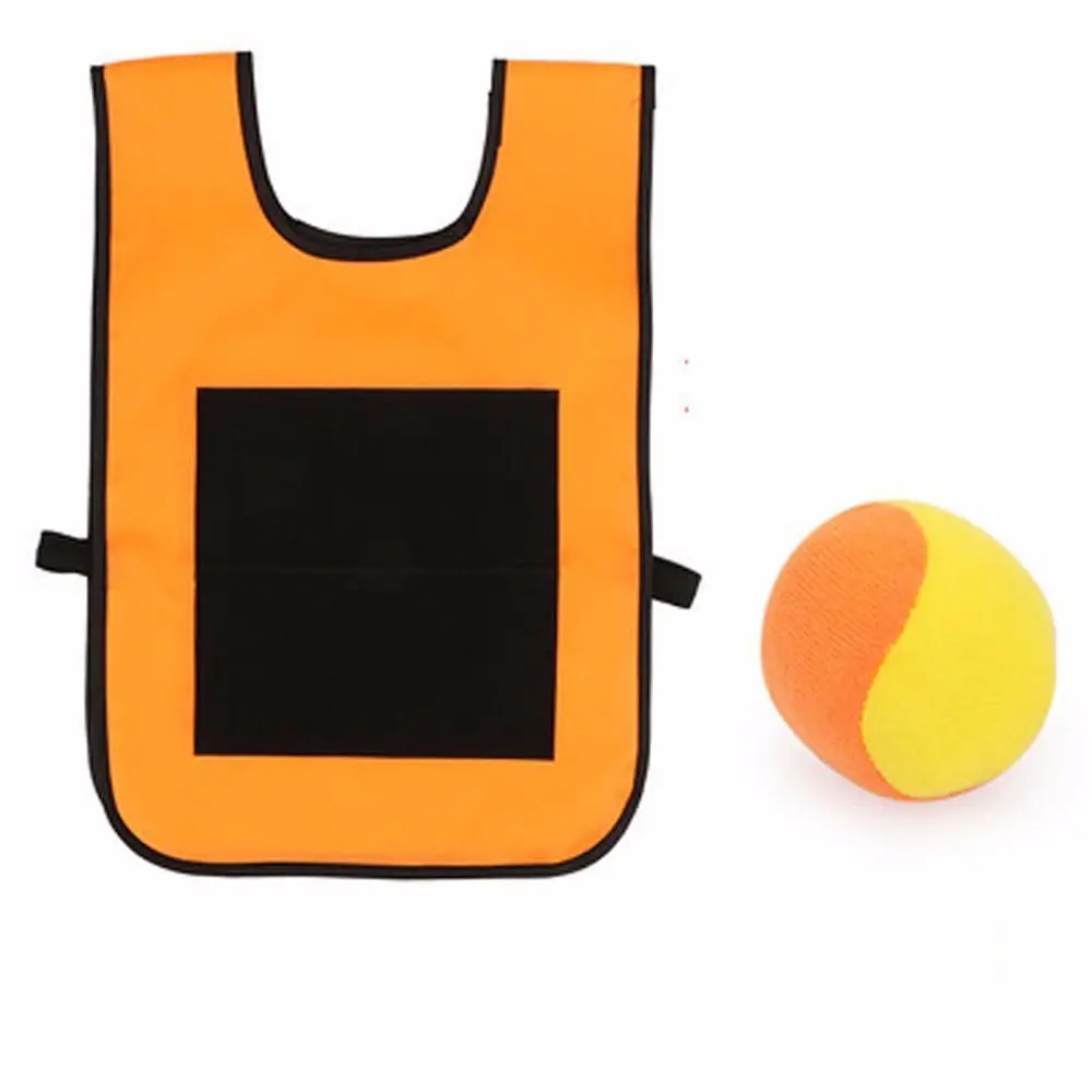 Sports Toys Props Vest Throwing Toys Vest Game With Sticky Ball Outdoor Sport Game Vest Waistcoat Sticky Jersey Vest Game