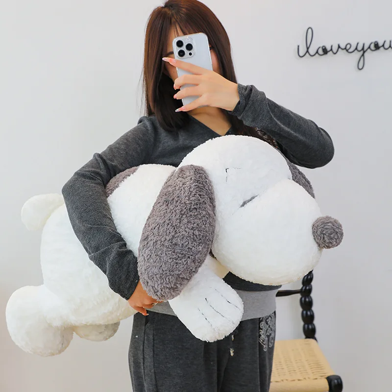 40-90CM Giant Kawaii Dog Plush Doll Stuffed Soft Lying Puppy Toy Cute Animals Sofa Cushion Sleep Pillow Kids Boy Birthday Gift