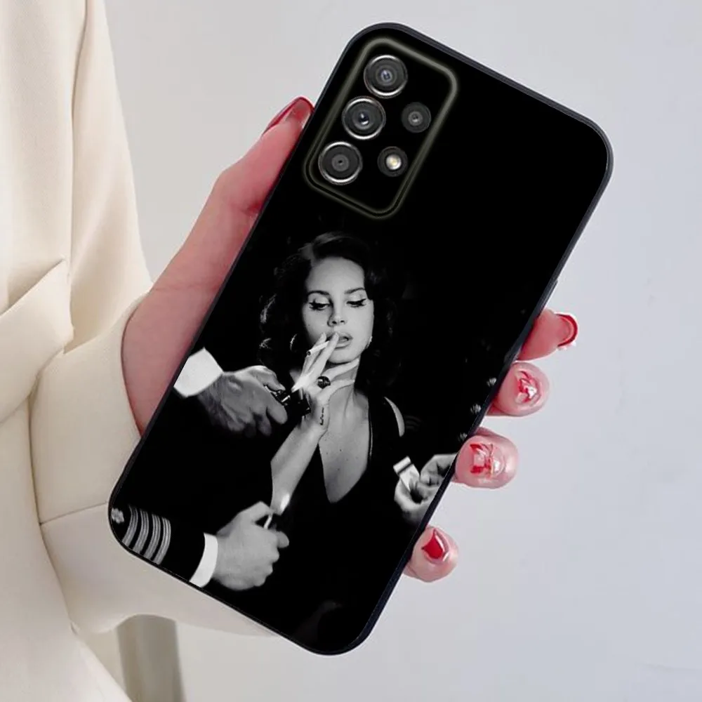 Singer L-Lana Phone Case For Samsung S24,S21,S22,S23,S30,Ultra,S20,Plus,Note,10,9,5G Black soft silicone case