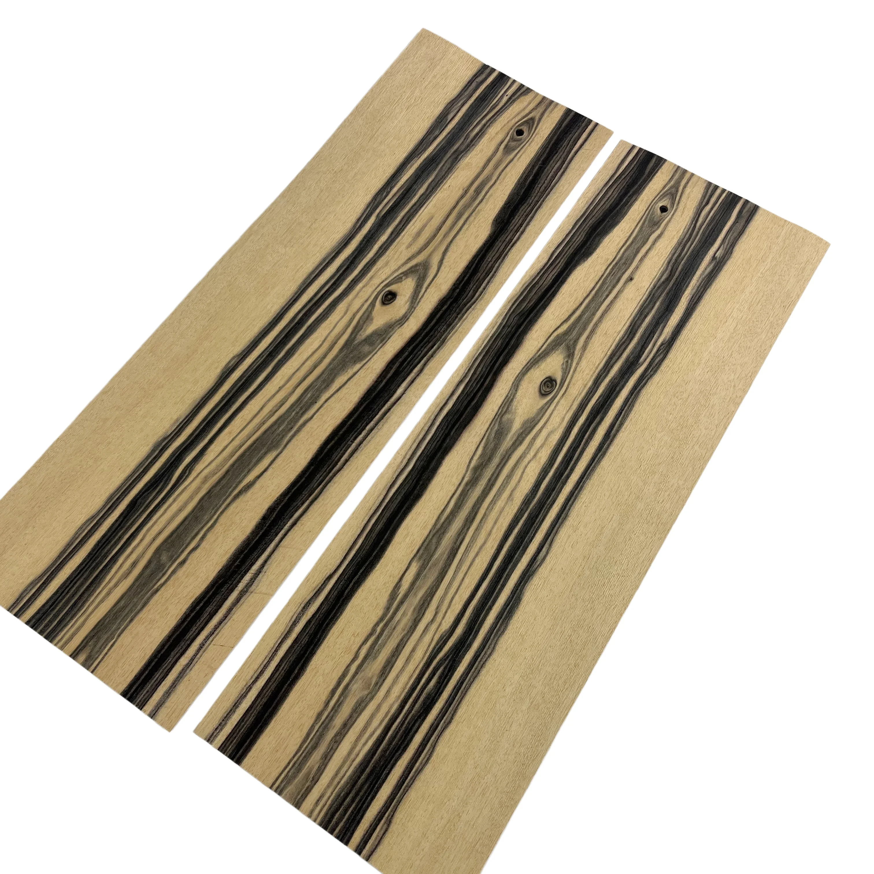 

2pcs 50X16CM Bookmatch Black & White Ebony Ink Grain Veneer Guitar Top Piano Veneer