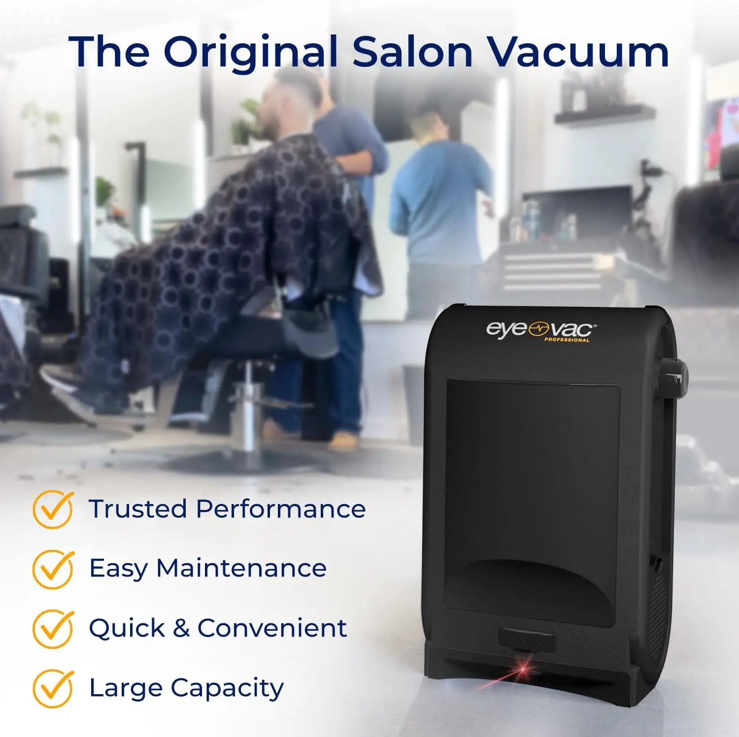 EyeVac Pro Touchless Vacuum Automatic Dustpan - Ultra Fast & Powerful - Great for Sweeping Salon Pet Hair Food Dirt Kitchen