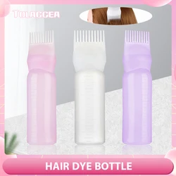 Hot 120ml Multicolor Plastic Hair Dye Refillable Bottle Applicator Comb Dispensing Salon Hair Coloring Hairdressing Styling Tool