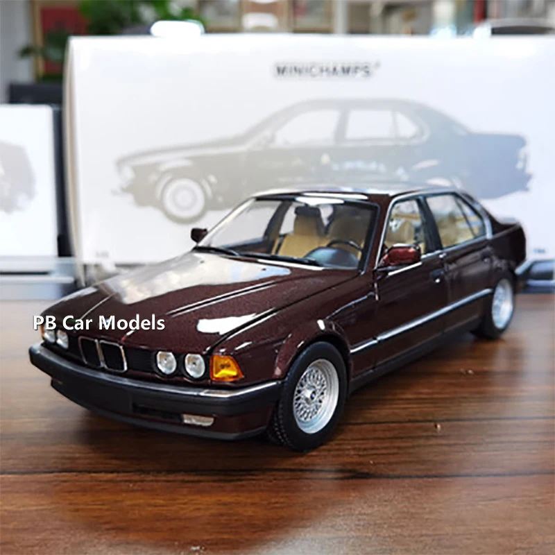 MINICHAMPS 1:18 730i (E32) 1986 Alloy Simulation Car Model full door+small gift