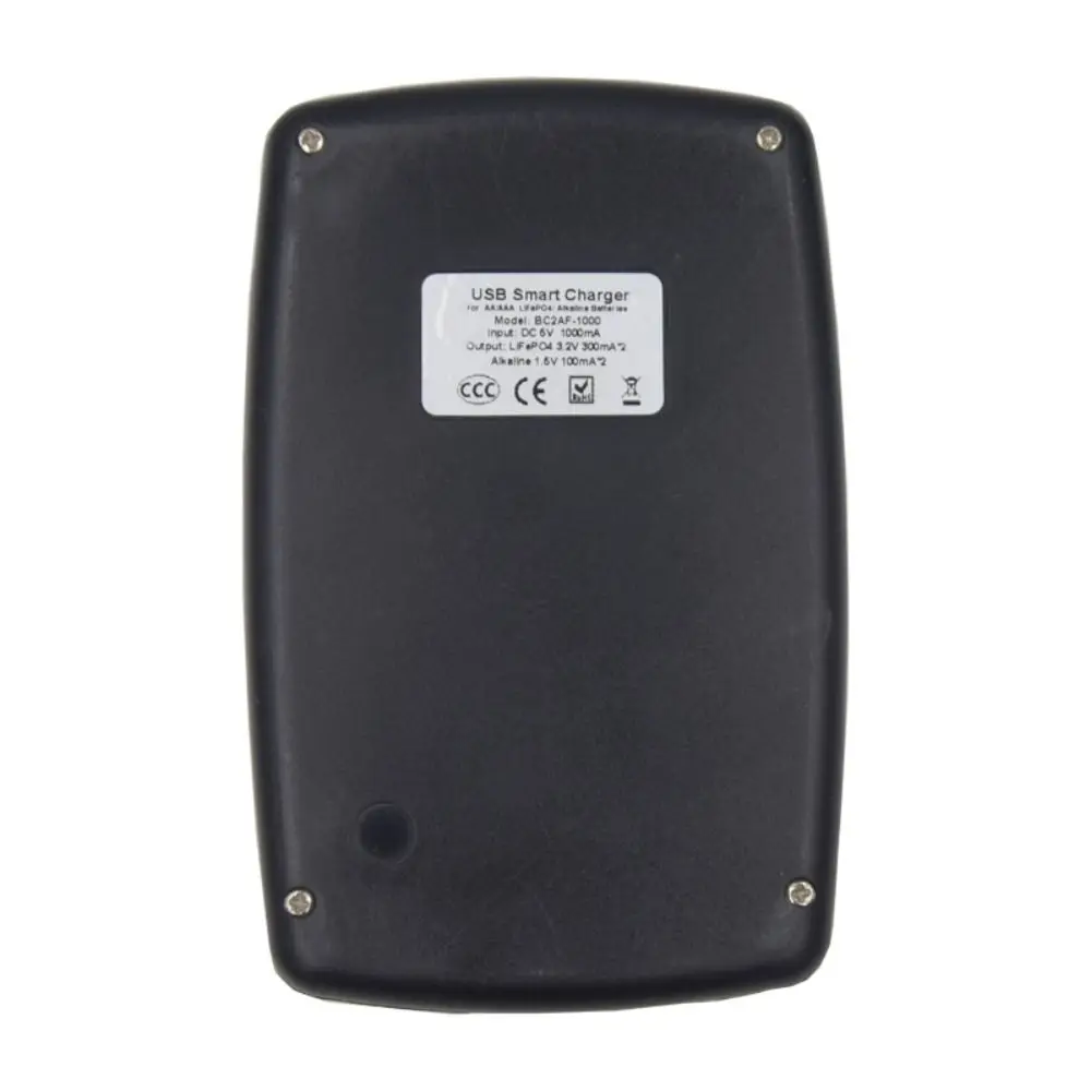 Adaptador de base de carga rápida, cargador de batería inteligente con 4 ranuras para batería recargable, batería alcalina AA AAA de 1,5 V