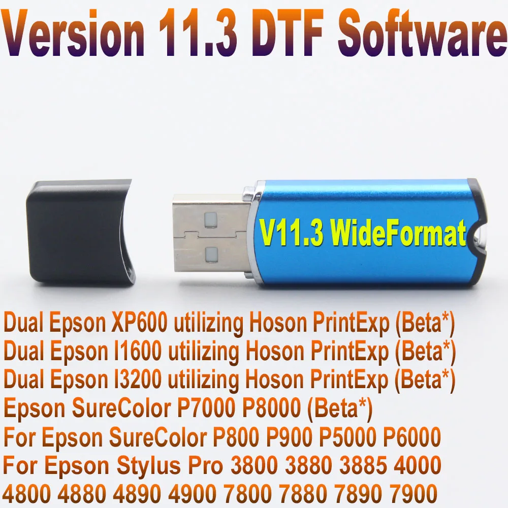 

Version 11.3 DTF Printing Software EcoTank ET5800 V11.3 Rip USB for Epson ET5850 ETL8180 I1600 XP600 I3200 RIP Ver 11.3 Dtf