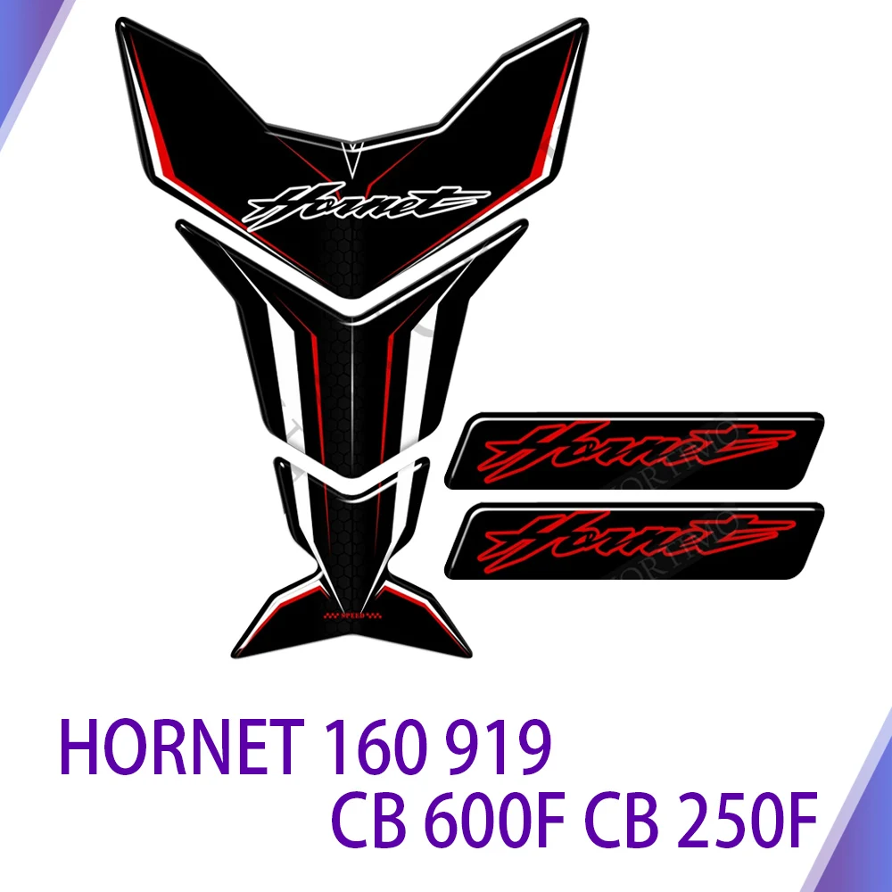 For Honda Hornet 160 919 CB600F CB250F 160R 250 600 900 Tank Pad Protector Gas Fuel Oil Kit Knee Fish Bone Decals Stickers