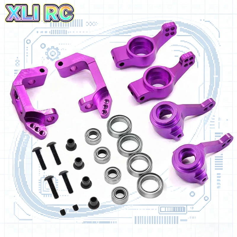 HSP 1/10 Upgrade Parts 102010 102011 102012 Aluminum Steering Knuckle Hub Carrier Kit for Redcat Volcano EPX HSP 94111