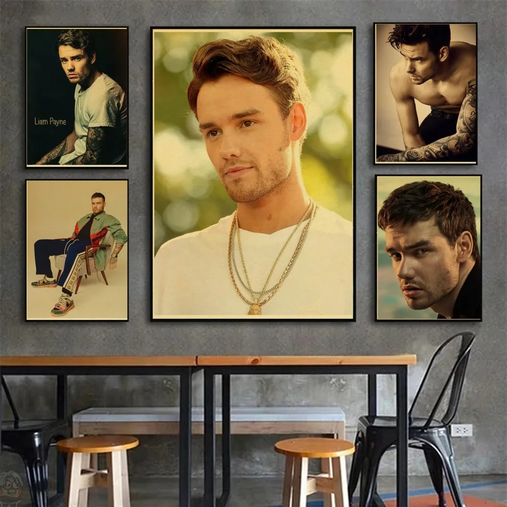 Room Liam _ Liam Payne Retro Poster Paper Print Home Living Room Bedroom Entrance Bar Cafe Art Painting Decoration