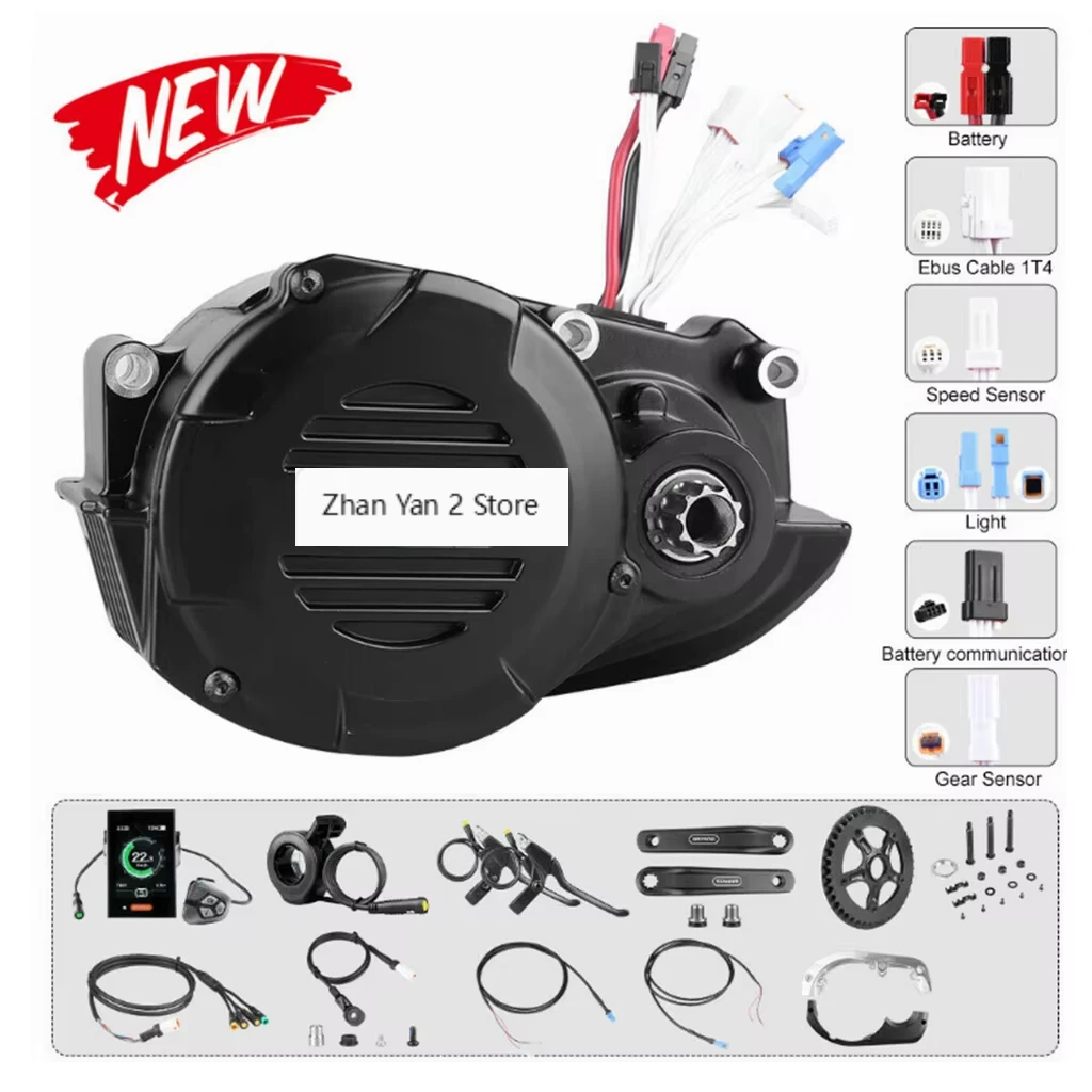 G510 52V 48V 1000W Medium Drive eBike UART Motor M620 Electric Bike Conversion Kit for Cargo Mountain Bike DPC18 Display