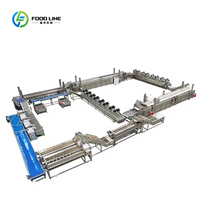 Customized French Fries Oil-frying Production Line, Frozen French Fries Production Line, High Capacity