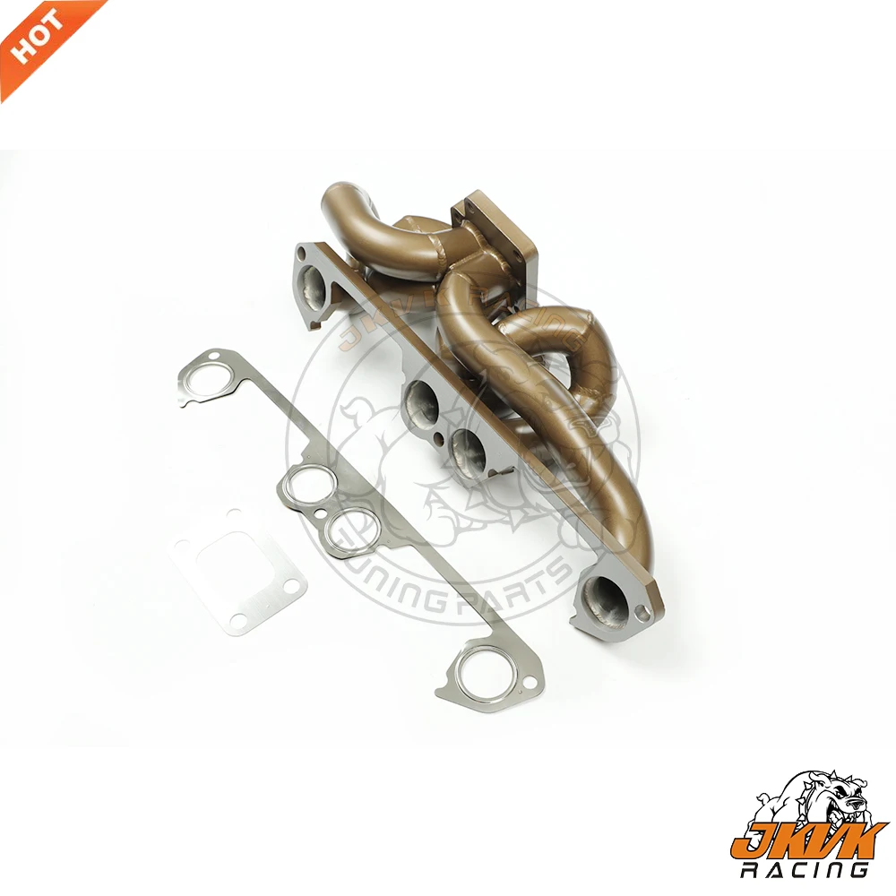 JKVK RACING Ceramic Coating 304 stainless steel Collector Exhaust Manifold For F.i.at Punto GT Turbo 1994-1998