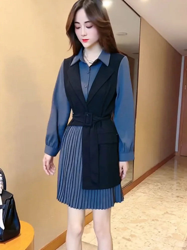 Women Blazer Asymmetry Fake Two Stripes Women Blazers And Jackets Irregular Vintage Fashion Blazers For Women Formal 2023