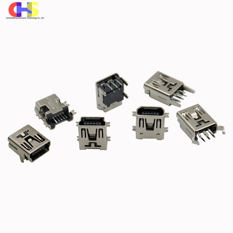 ​​10-100pcs Mini USB Type B Female Socket Connector 5Pin SMT/DIP for PCB Board​​ Charging Port Repair