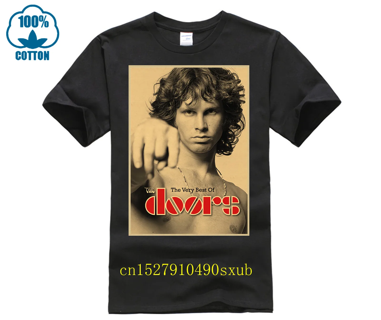 The Doors The Very Best Of Jim Morrison Vintage Retro Rock Band Music Guitar T-Shirt