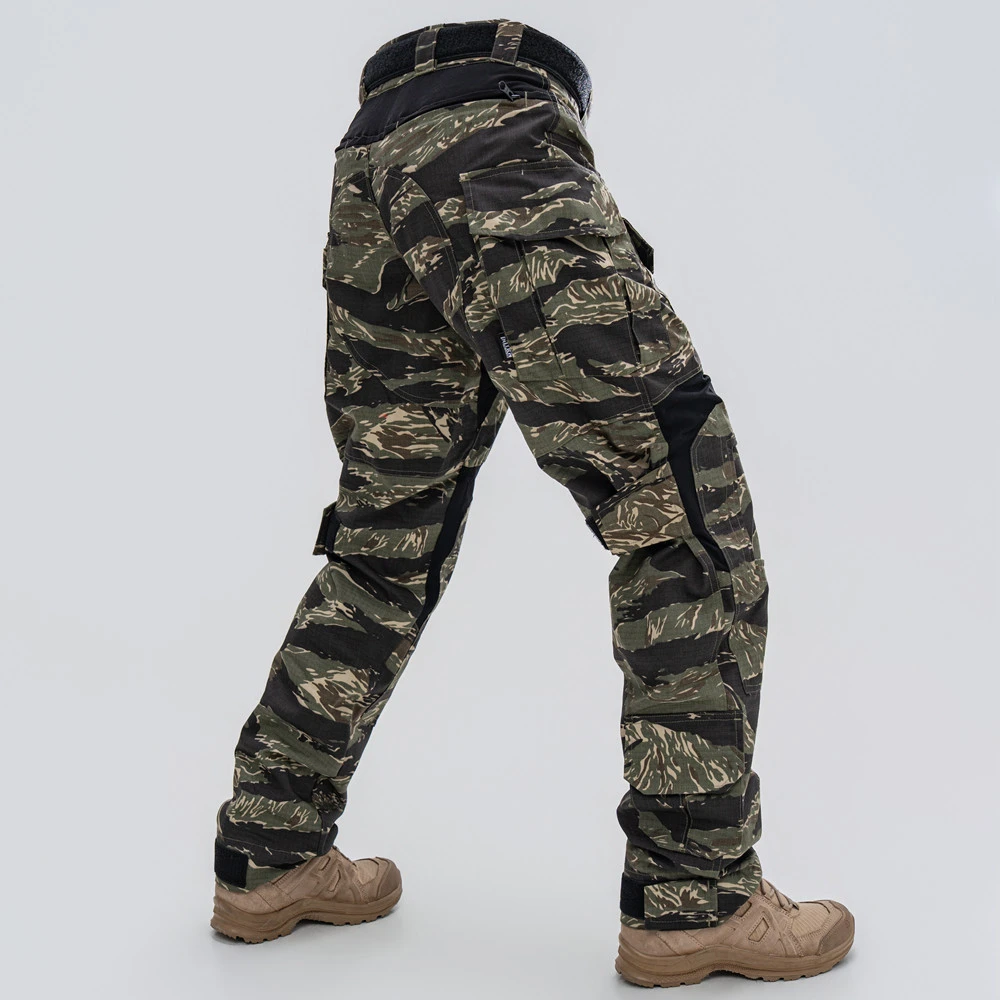 Men's Tiger Stripe G3 Tactical Pants Multi-functional Abrasion Resistant Outdoor Cargo Training Trousers