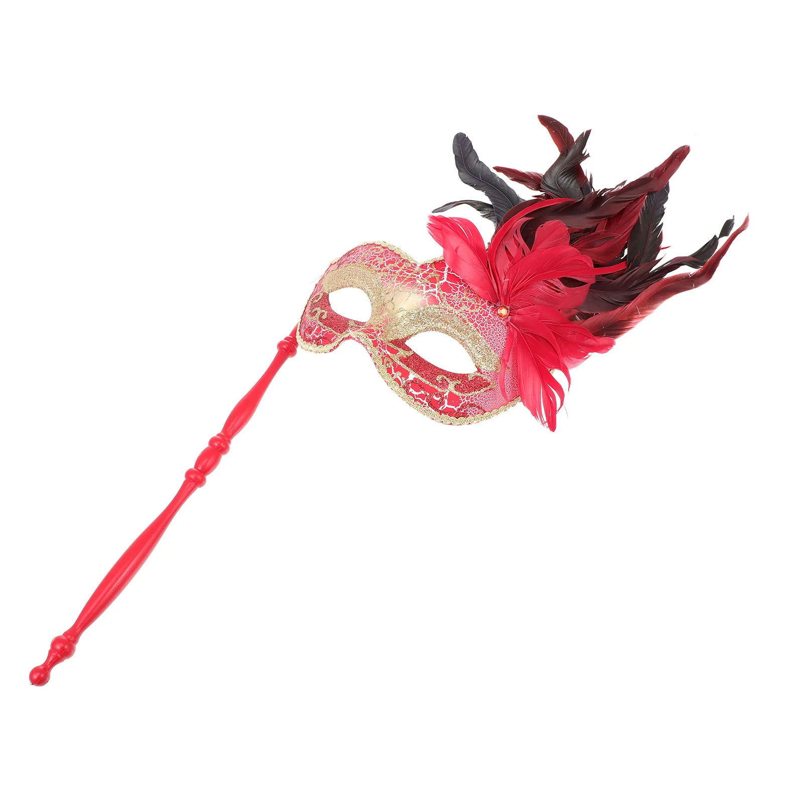 

Masquerade Mask Performance Decor Prop Stage Women Party Halloween on Stick