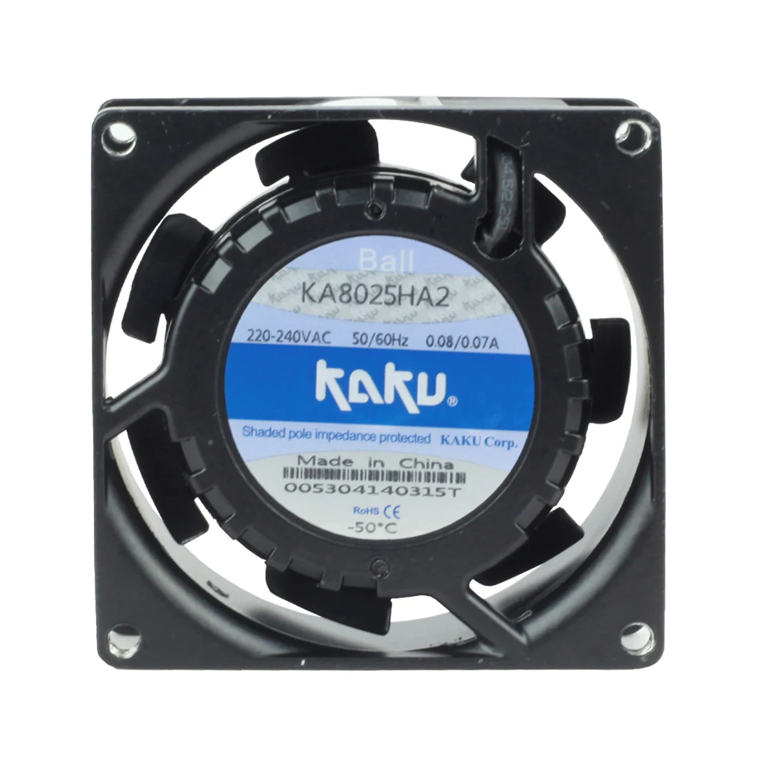 

KA8025HA2 80x80x25mm 8CM AC220V 0.10/0.06A 8025 Axial Flow Cooling Fan Industrial Cabinet Ventilation Fan