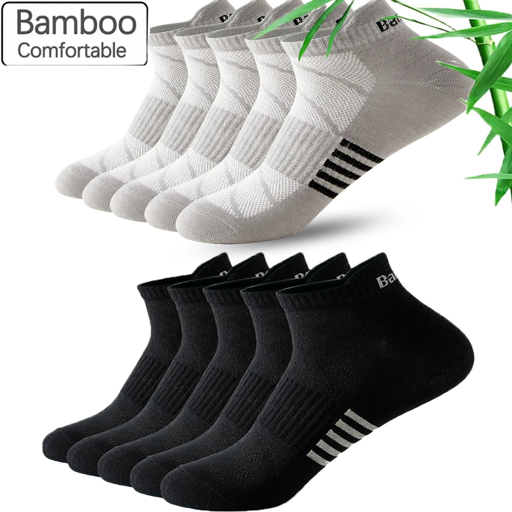 Socks Ankle Men - 5/10 Pairs Men's Bamboo Fiber Socks