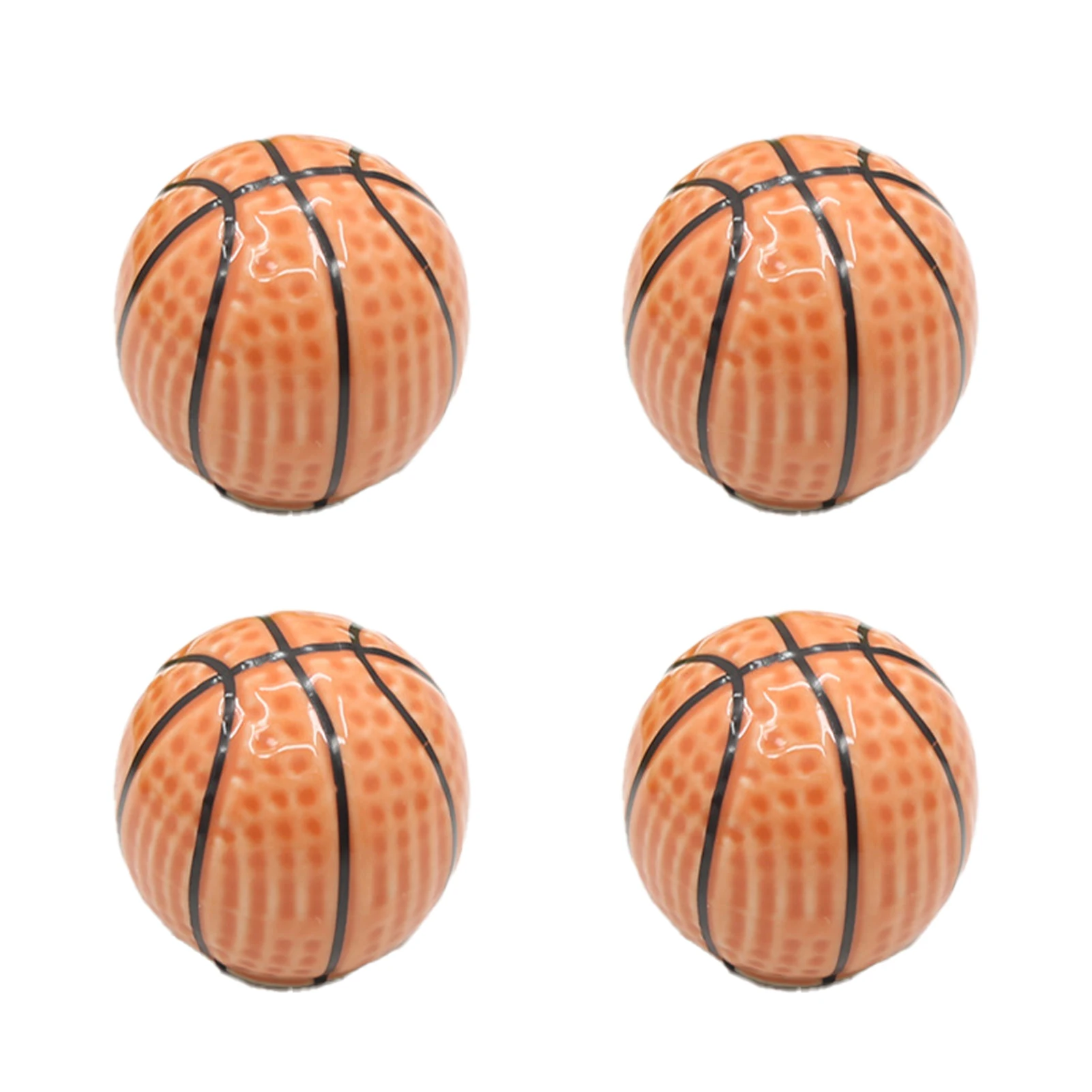 

4pcs Ceramics Basketball Knobs For Drawers Rotation Feature Adds Fun To Installation Ceramic Basketball Knobs