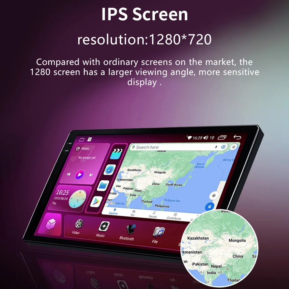 Machine tout-en-un d'image de recul, audio et vidéo de navigation intelligente Android