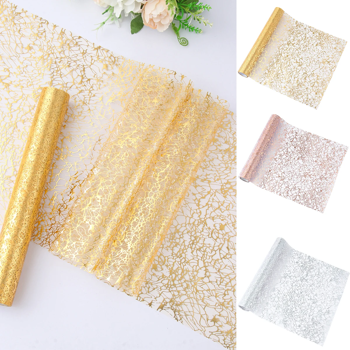 

Gold Metallic Glitter Table Runner Wedding Decoration Birthday Table Cloth Decoration Wedding Banquet Party Silver Table Runner