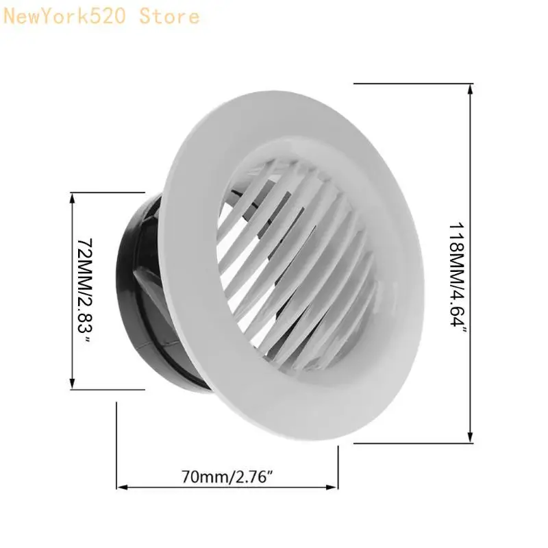 100mm Air Conditioner Heater Parts Universal ABS Air Vent Extract Diffuser N84C