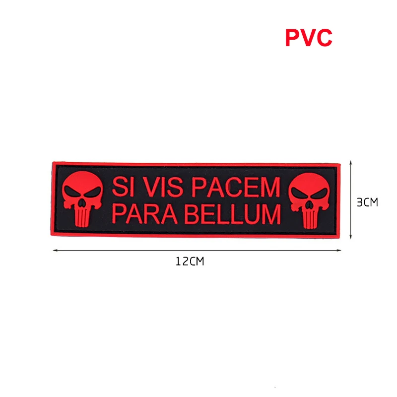 PVC Luminous Skull Pattern Armband Hook and Loop Patch Morale Badge Backpack Patch Sticker Clothing Hat Accessories Sticker