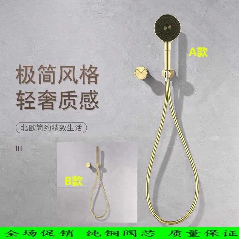 Minimalist Concealed Wall Mounted Handheld Shower Set Pre Embedded Luxury Bathroom Rainfall Shower System