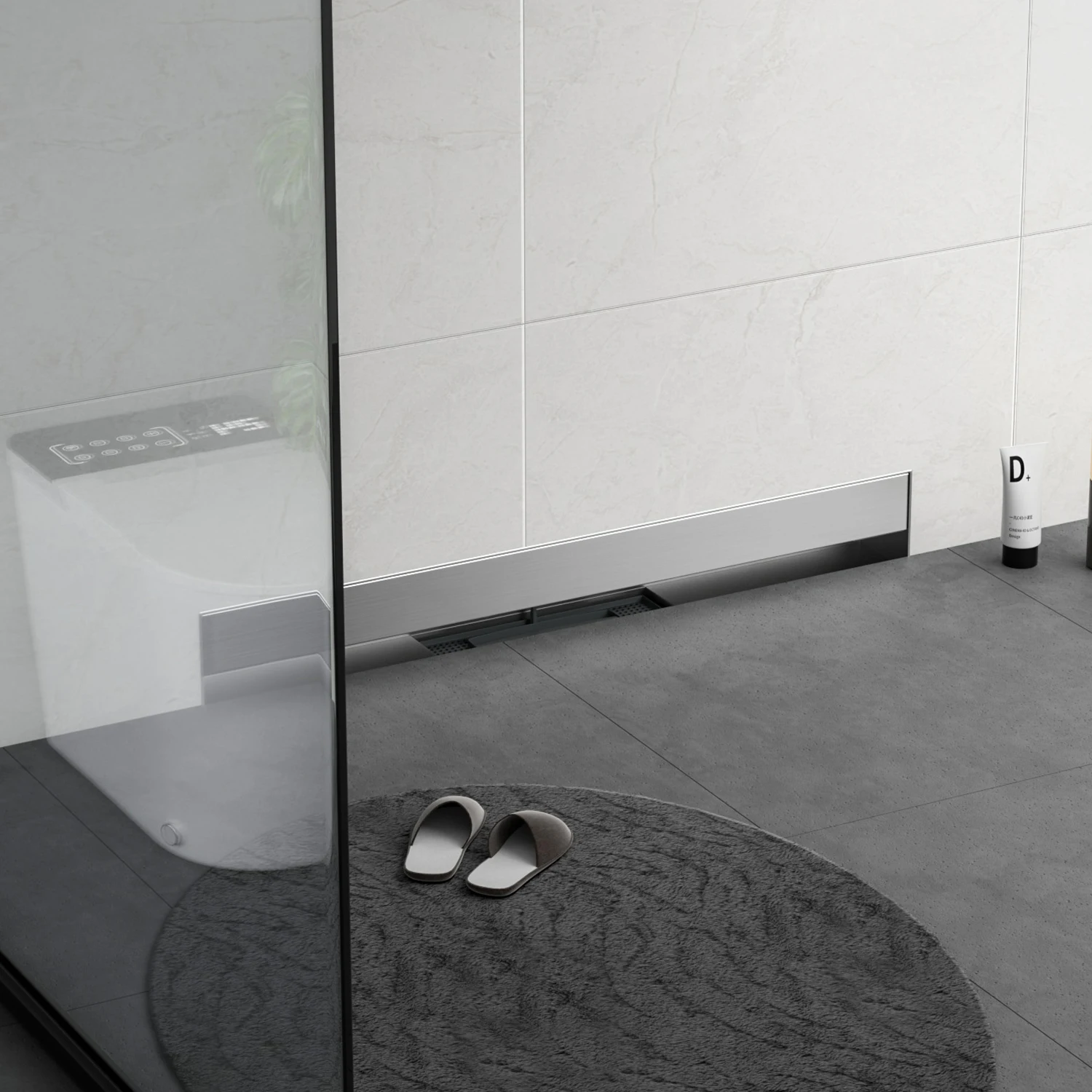 2025 New Design Invisible Grate Linear Shower Drain Bathroom Embedded Wall Drain Floor with Best Services