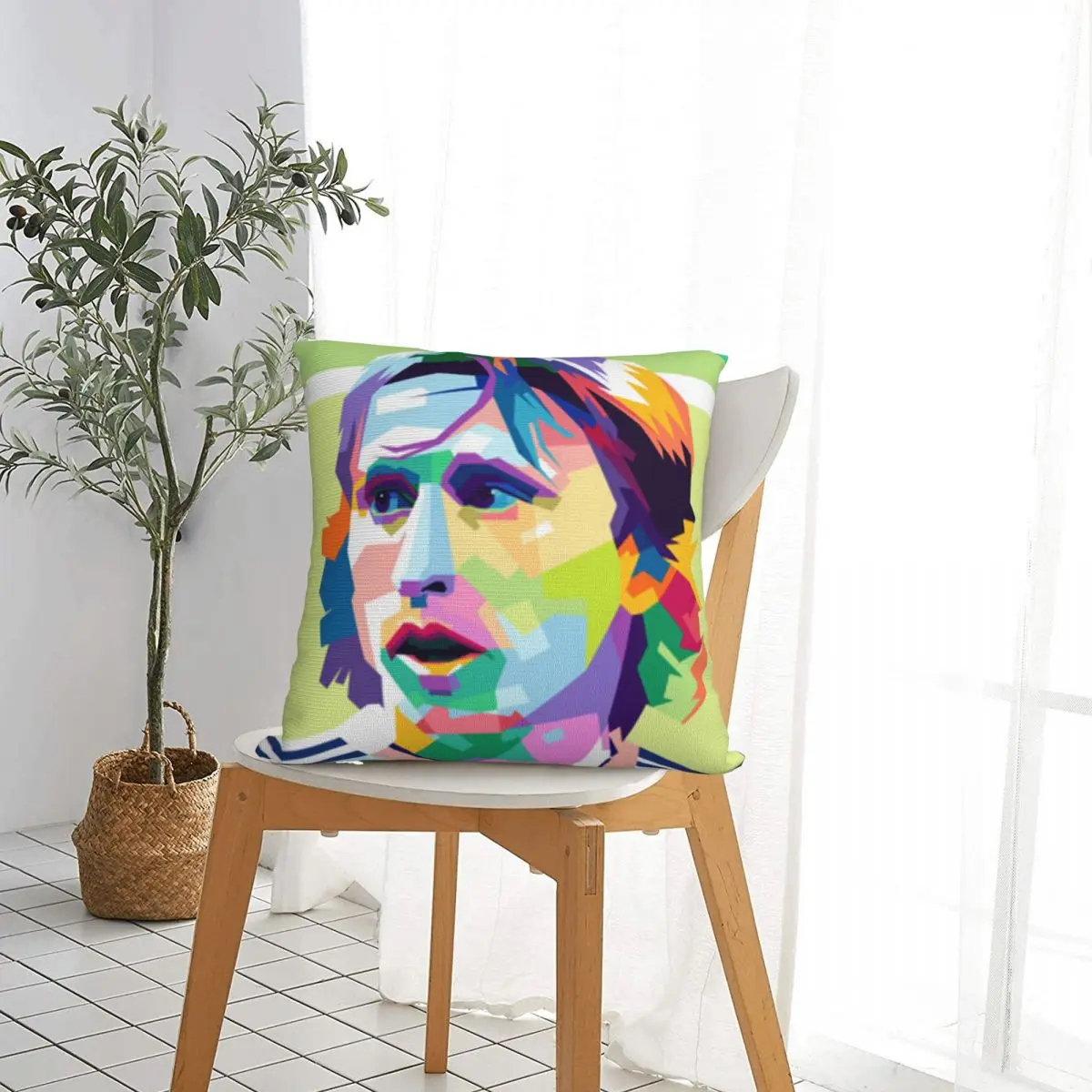 Luka Modric vierkante kussensloop kussensloop kussen zip decoratief comfort sierkussen voor thuis slaapkamer