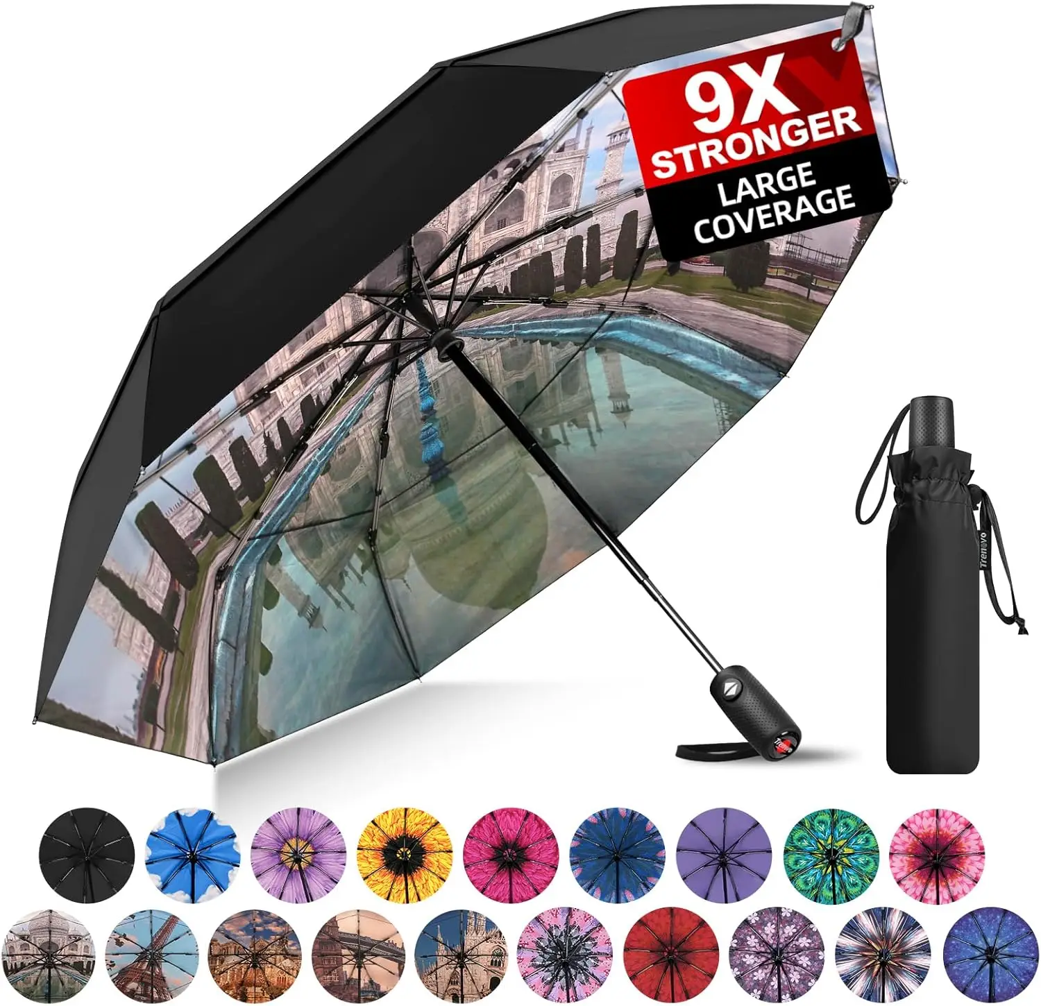 

Umbrella for Rain - 2024 Pro-Series Compact, Small for Backpack, Portable, Lightweight, Windproof, Heavy Duty, Automatic Folding