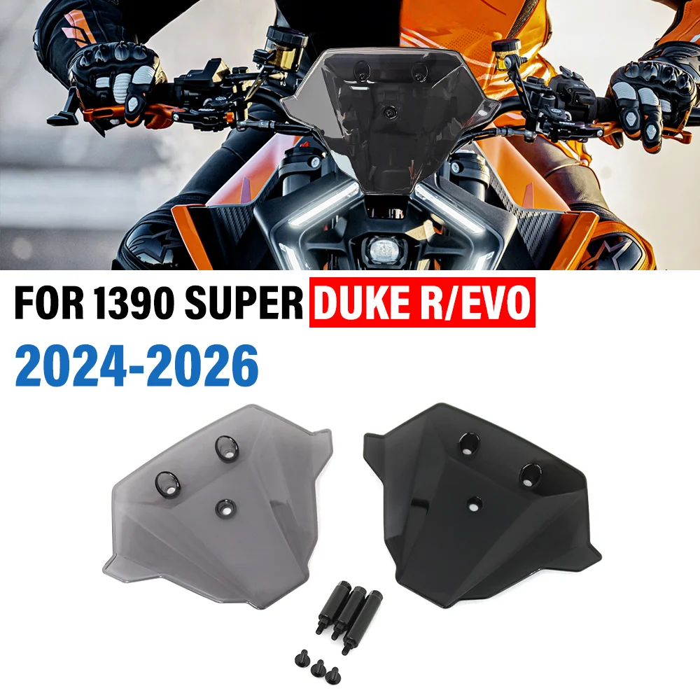 

ДЛЯ 1390 SuperDuke R 2024-2025 лобовое стекло мотоцикла, передний обтекатель, защита ветрового стекла, дефлектор ветра, аксессуары для экрана