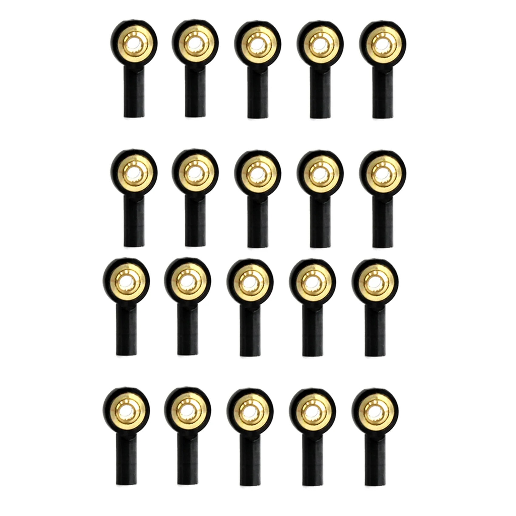 AS96-20個 メタルM2リンクタイロッドエンド ボールジョイントバックル ステアリングプッシュロッド タイロッドエンド RCカーボートアップグレードパーツ用 ブラック