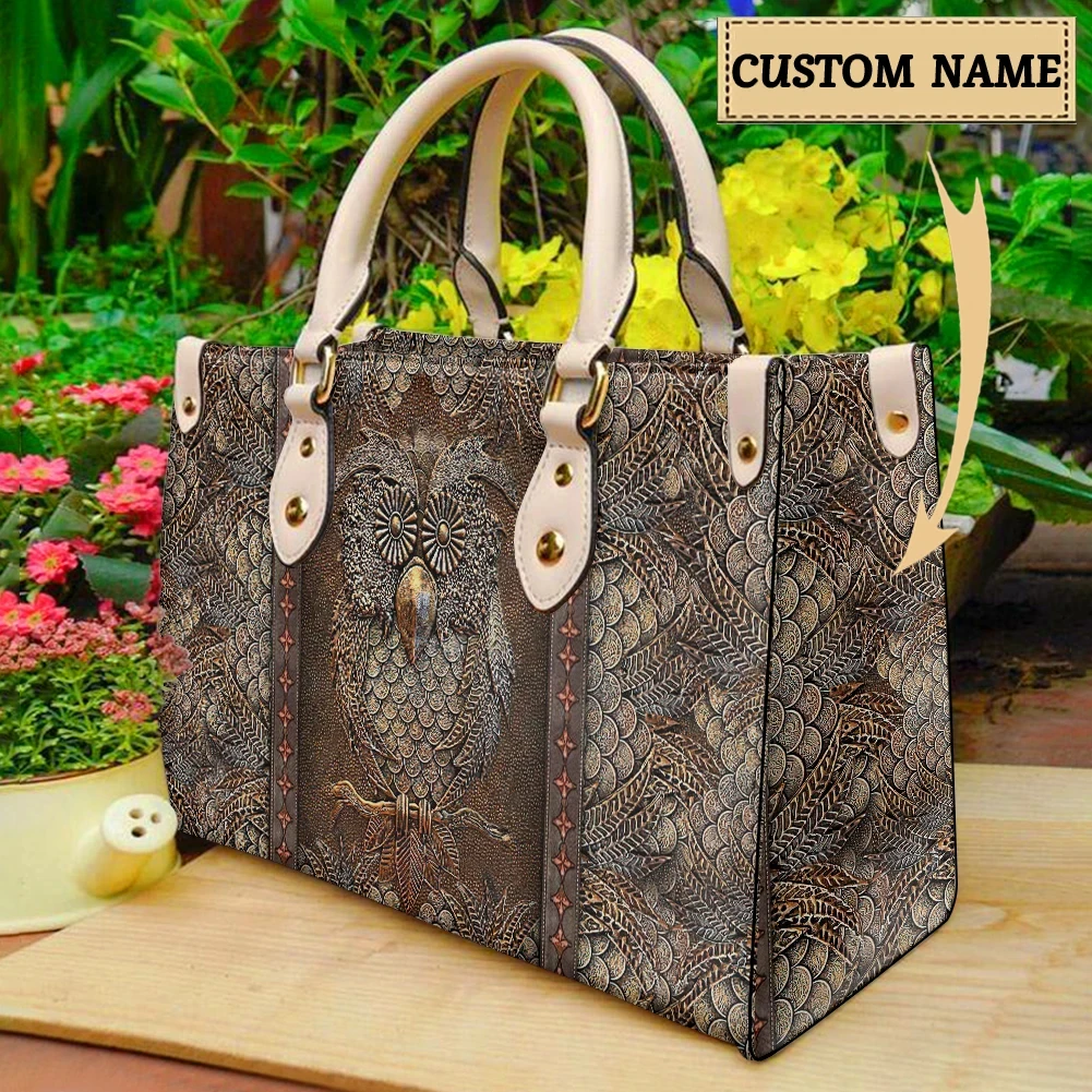 

Personalized Owl Luxury Women Handbags PU Leather Totes Bags Female Shoulder Bag Girls Top-Handle Ladies Multi Bolsas Femininas