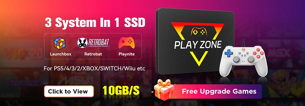 Hyper Base MIX 6T Gaming HDD Retrobat&Playnite&Launchbox para PS5