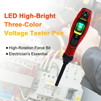 Voltage Tester Pen with Screwdriver, Contactless NCV Detector with 3-Color LED Indicators Electrical Tester for Home DIY Use