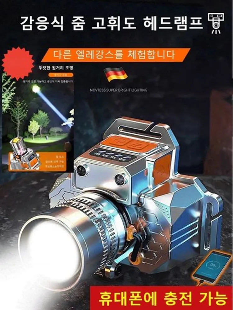 Sensitive zoom high brightness lamp Germany XPG high power lamp rechargeable outdoor fishing lamp mining mini Lantern