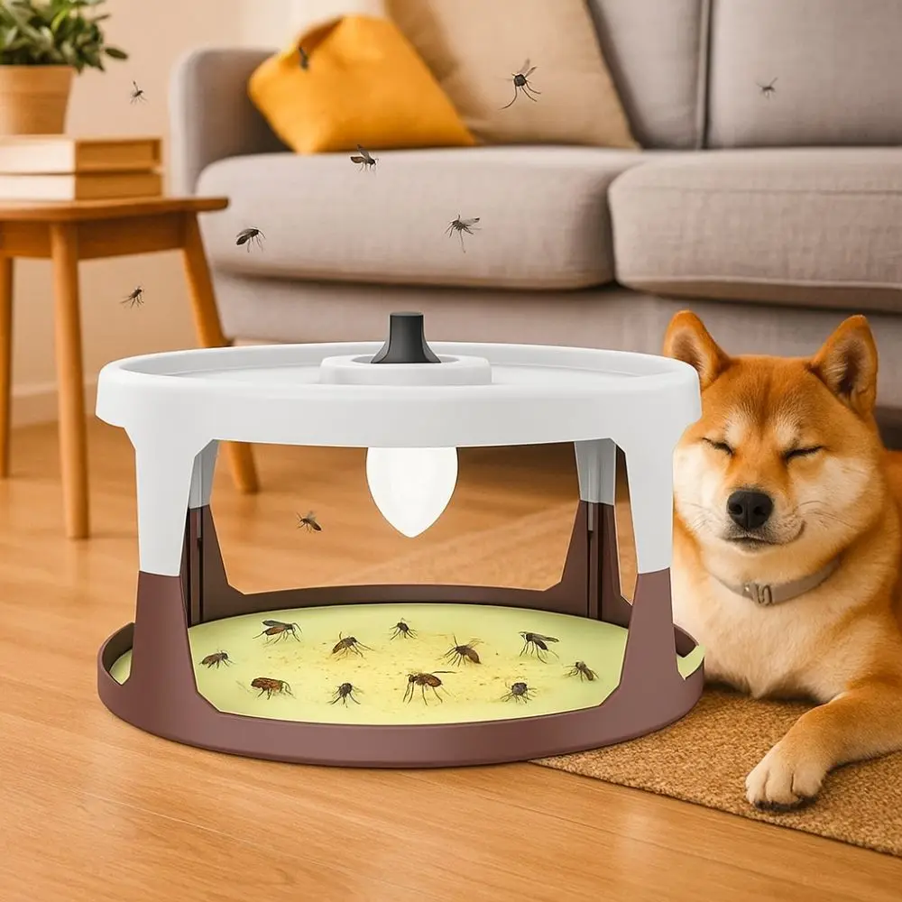 

Portable Electric Flea Killer Lamp Pest Control Non-Toxic LED Flea Killer Sticky Discs Multifunctional Flycatcher Machine