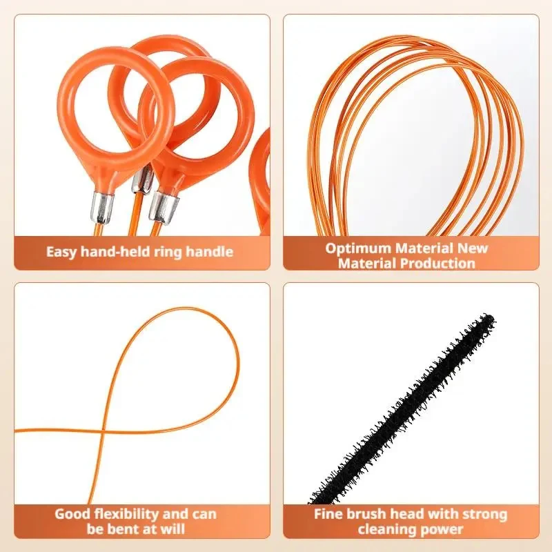 Hair Catcher & Cleaner Stick Reusable Plastic Snake Tool for Removing Hair Clogs From Sink Drain and Shower Floor Trap - view 4