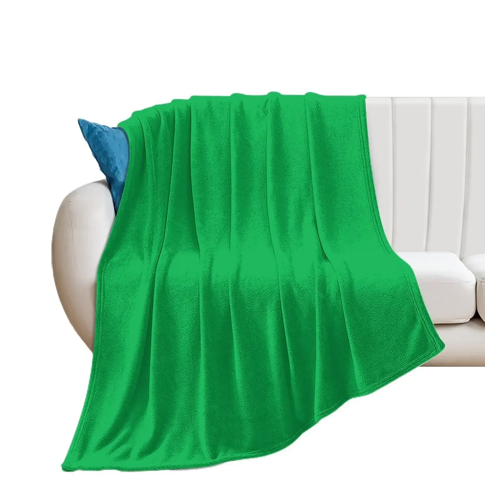 A Green Screen - Backdrop for Youtubers Video Editors Photographers Throw Blanket Hair Furrys Blankets