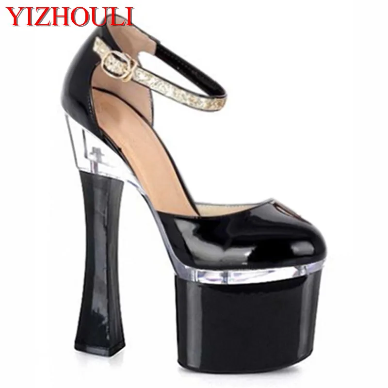 

hot sell new women's ladies fashion high heels black party shoes 18cm sexy Exotic Dancer shoes