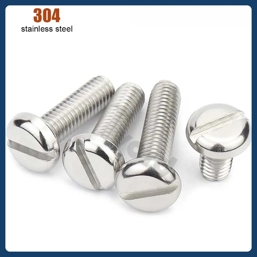 

2/5/10/20/25/50pcs//lot M1.6 M2 M2.5 M3 M4 M5 M6 M8 M10 GB67 304 A2-70 Stainless Steel Slotted Pan Round Head Machine Screw Bolt