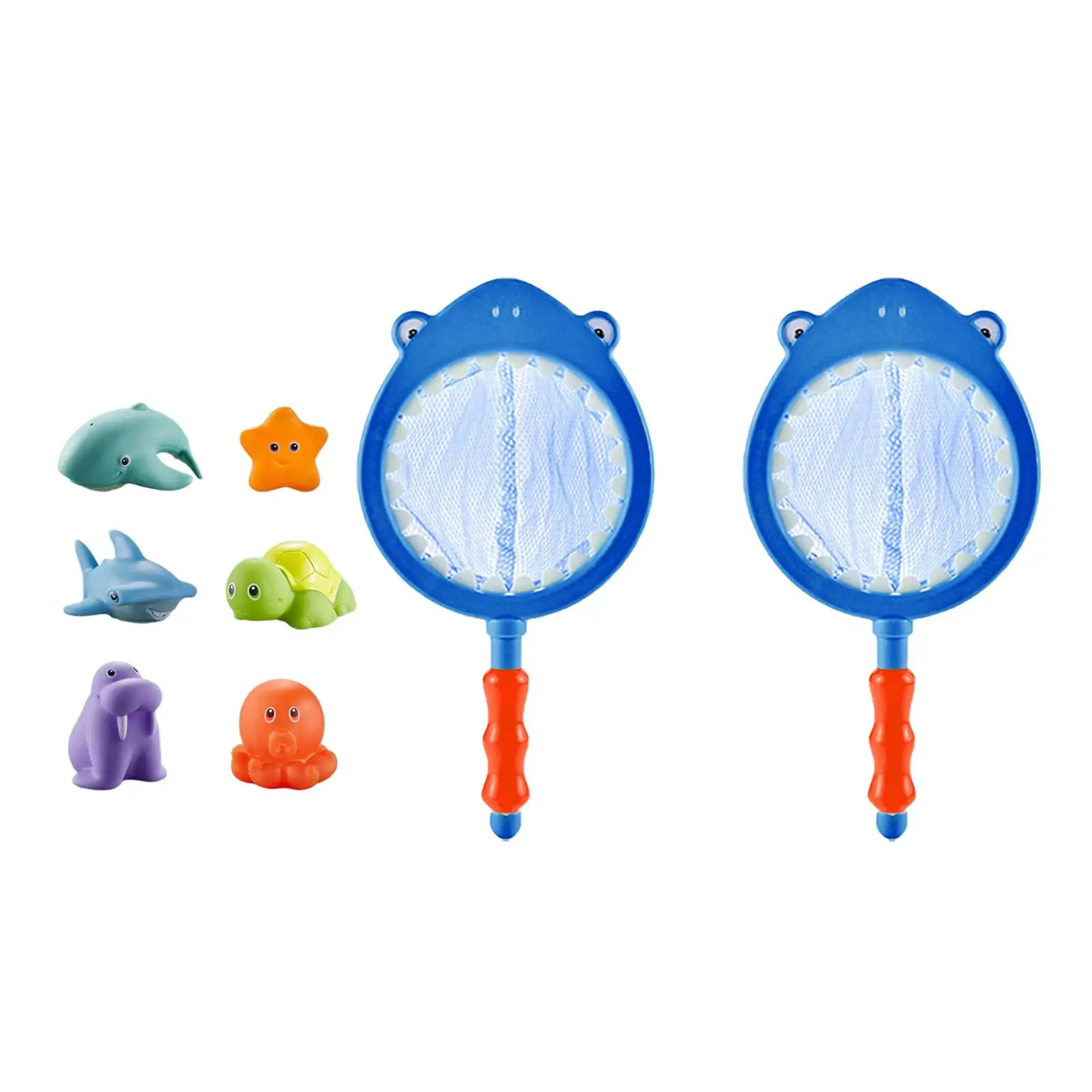 

Kids Baby Bath Toy Interactve Fine Motor Skills Bath Fishing Net for Beach